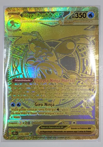 Mega Greninja ex (122/086) - Carta Pokemon TCG Dourada NM