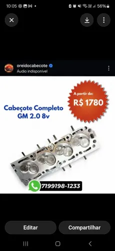 Cabeçote Astra, Vectra e S10 ( Gm 2.0 8v)