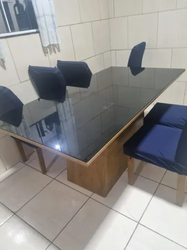 Mesa 6 cadeiras mdf