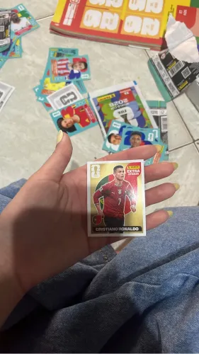 Figurinha Panini Cristiano Ronaldo Extra Sticker Ouro