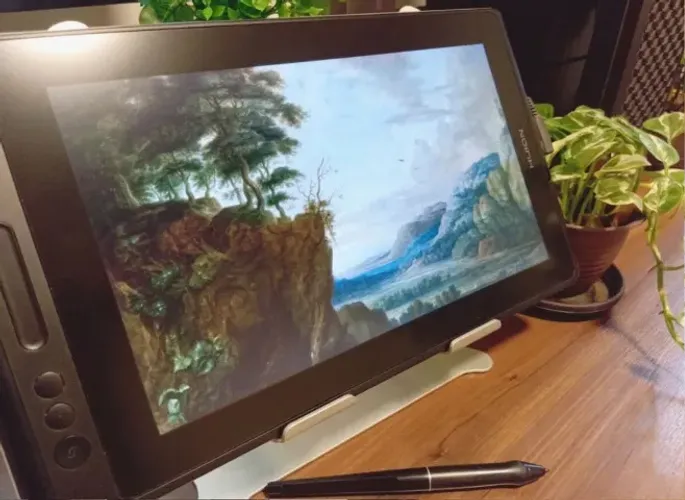 mesa digitalizadora huion kamvas pro, estado impecável + acessórios originais