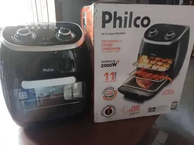 Fritadeira e Forno Philco Air Fryer 2 Em 1 Oven 11 L 220v Nova Na Cx.