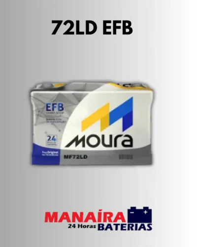 Bateria Moura 72 Amperes (EFB) MF72LD - 24 meses de garantia
