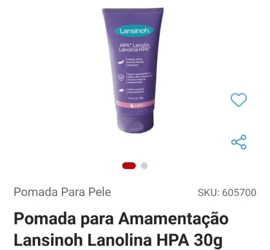 Pomada amamentação cicatrização