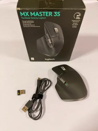 Mouse sem fio Logitech Mx Master 3s Bluetooth Edition - Grafite - Usado