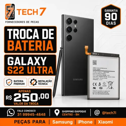 Bateria para o Galaxy S22 Ultra Nova