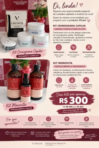 Kits Vitrate para Cabelos | Promoção Especial Leve 2 ou Mais