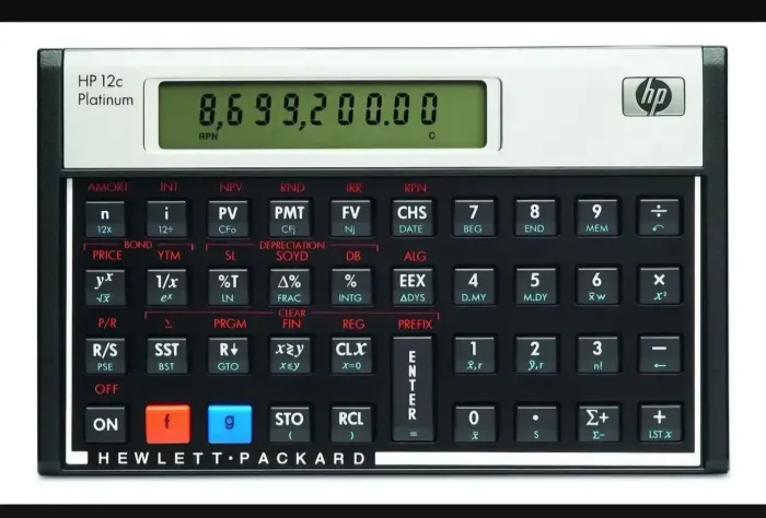 Calculadora HP 12c platinum nova