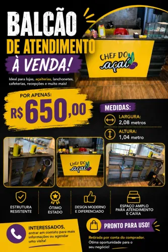 Balcão para comércio a venda!!