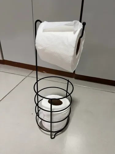 Porta papel higiênico preto 