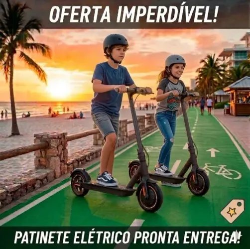 Presente das crianças. Entrega Hoje! Patinete Eletrico com Amortecedor novo na caixa.