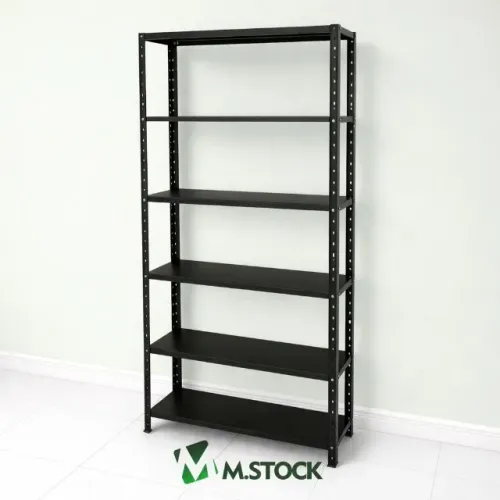 estante de aço preta 28cm e 30cm reforçada