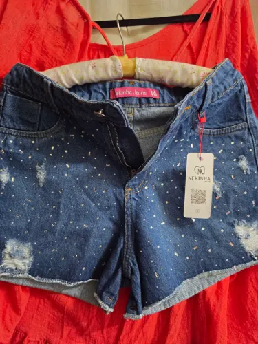 Short jeans 40 c/ brilho