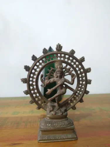 estatua hindu shiva de bronze