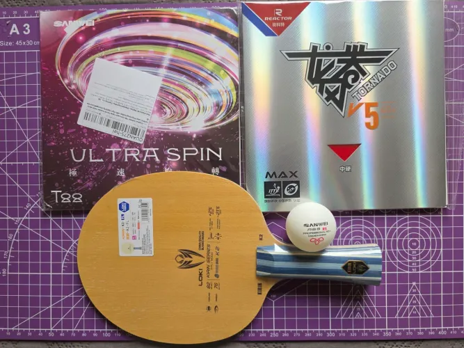 Raquete Profissional - Loki K2 + Tornado V5 + T88 Ultra Spin