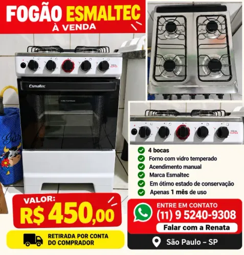 Fogão Esmaltec dois meses de uso