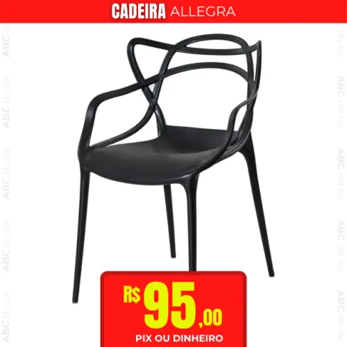 Cadeira Allegra Cor Preta