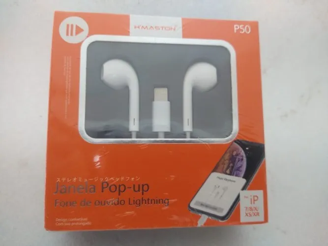 fone para iphone com fio ios - 7/8/X/XS/XR