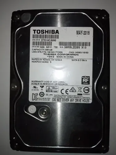 Disco rígido Hd toshiba pc 500 GB