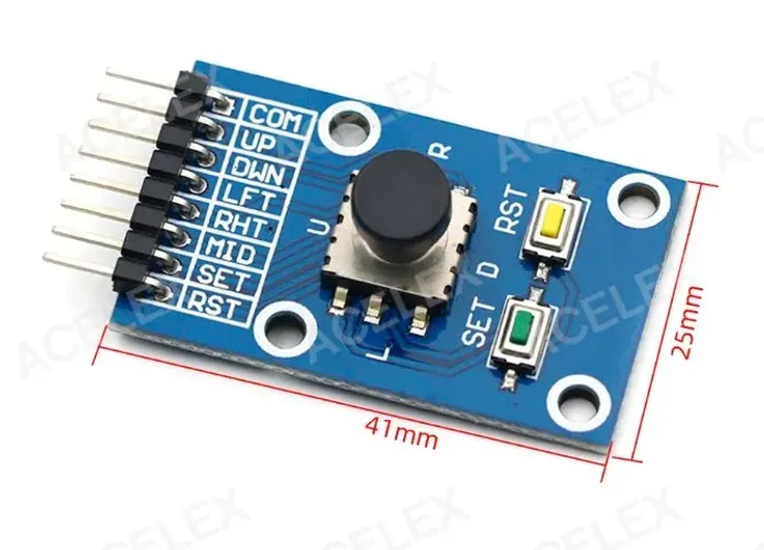 Botão De Navegação 5 Direções Módulo Rocker Joystick  Arduino Automação COD-AM474 