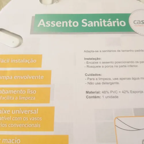 Assento sanitario na embalagem