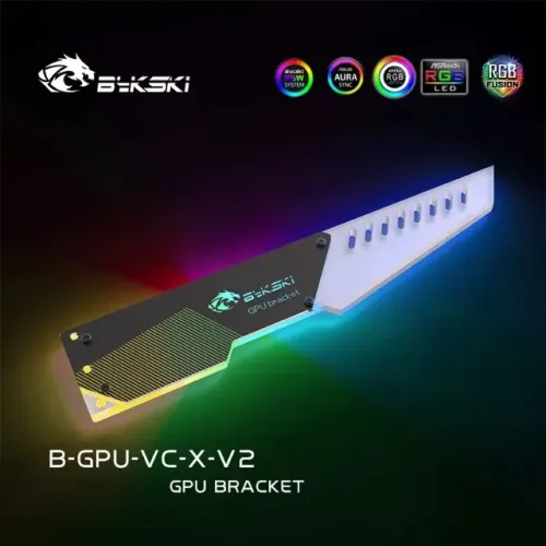 suporte bykski rgb para placa de video gpu horizontal 