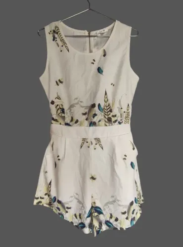 Macaquinho branco estampado