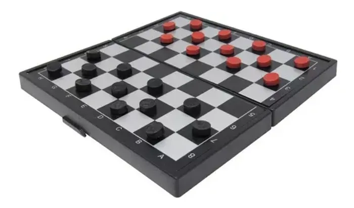 jogo de tabuleiro xadrez e dama  2em1 elj09001 redstar 19cm
