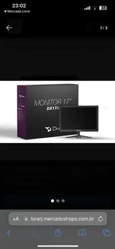 Monitor LED 17 polegadas na caixa com hdmi 