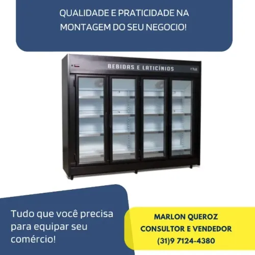 Freezer Refrigerador Porta de vidro 220v Polar