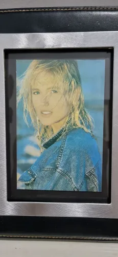 Porta retrato moldura em couro