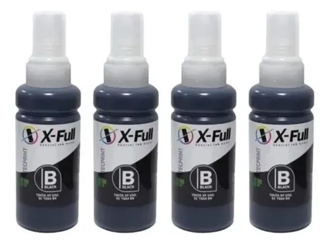 4x Tinta Compatível Epson T664 L375 L395 L380 L220 L565 BLACK