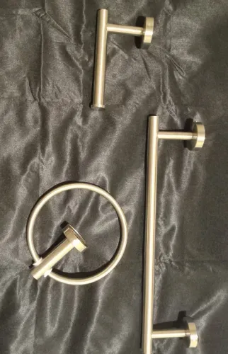Kit metal em aço inox escovado