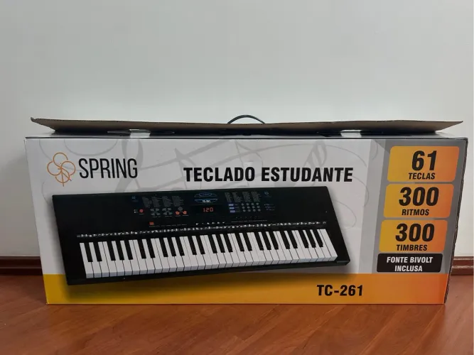 Teclado Estudante Spring New Tc-161 Tipo Yamaha + Suporte