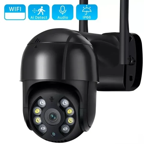 CÂMERA HD Wi-Fi PTZ  com Infravermelho e Sensor de Movimento - ANBIUX A8H - 1080P 