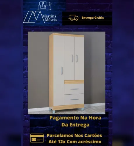 GRANDE PROMOÇÃO*GUARDA ROUPA 3 PORTAS ATENAS ENTREGA GRÁTIS ACEITA CARTÃO