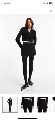 Short alfaiataria Preto