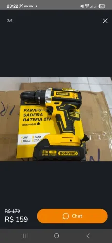 Parafusadeira/Furadeira Bateria 21V Bomvink
