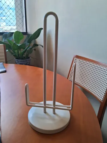 Porta Rolo de Papel Toalha de Mesa Branco