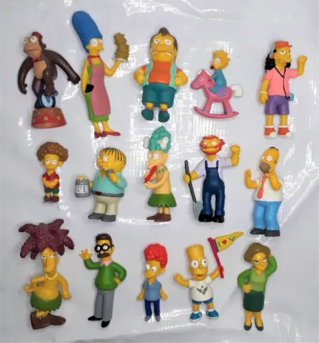 Figuras Long Jump Os Simpsons Lote com 15 Figuras Desenho Animado Cartoon