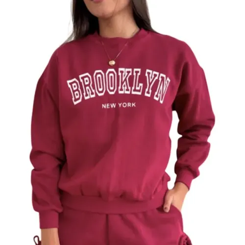 Casaco Brooklyn New York Moletom Original Feminino Vinho Tamanho M