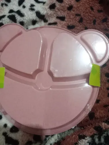 Prato infantil de silicone em formato de urso