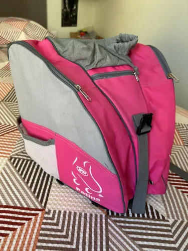 Bolsa para Patins Rosa e Cinza