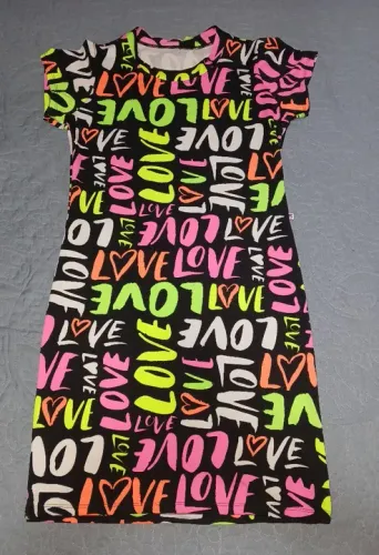 Vestido Estampado Neon
