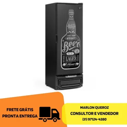 Cervejeira Gelopar 410 Litros Porta Cega Adesivada 220v