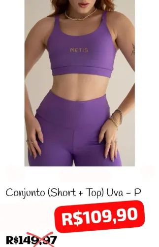 Conjunto (Short + Top) Uva - P