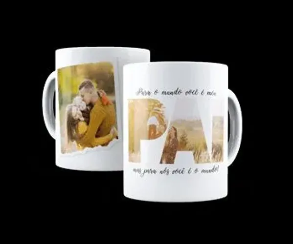 Caneca Personalizada Pai, Avó, Mãe e Muito Mais.
