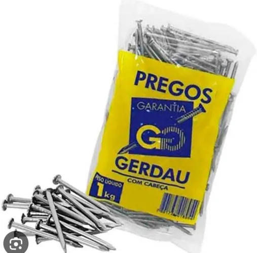 Pregos Gerdau 1kg medida 15x15 - Qualidade e Garantia