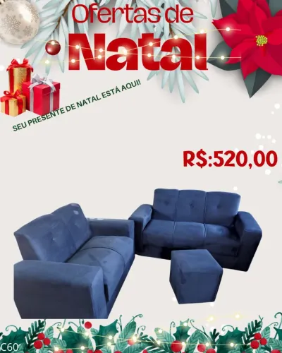 Conjunto Sofá suede + puff várias cores / da fábrica para sua casa / pague na entrega 
