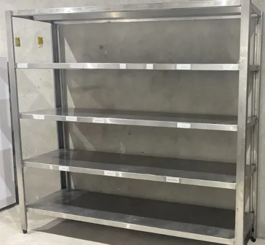 Estante industrial em Aço Inox 304, com 5 prateleiras